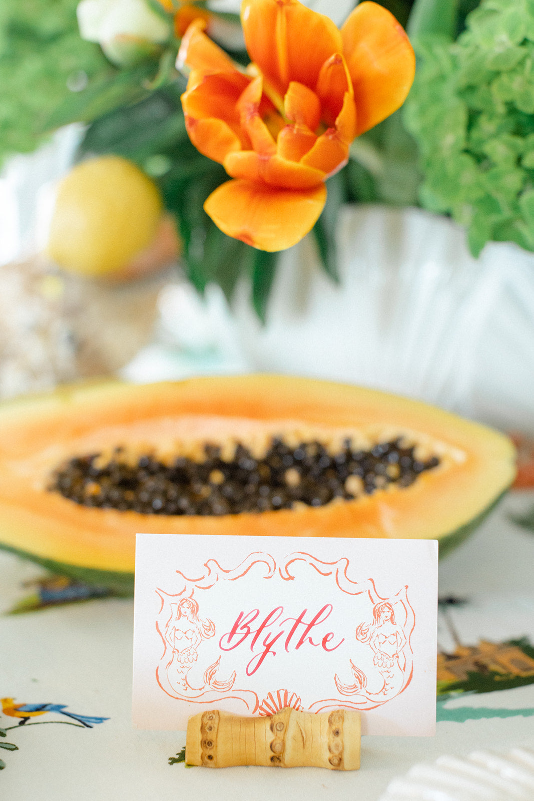 Bamboo Place Card Holders, Set of 4