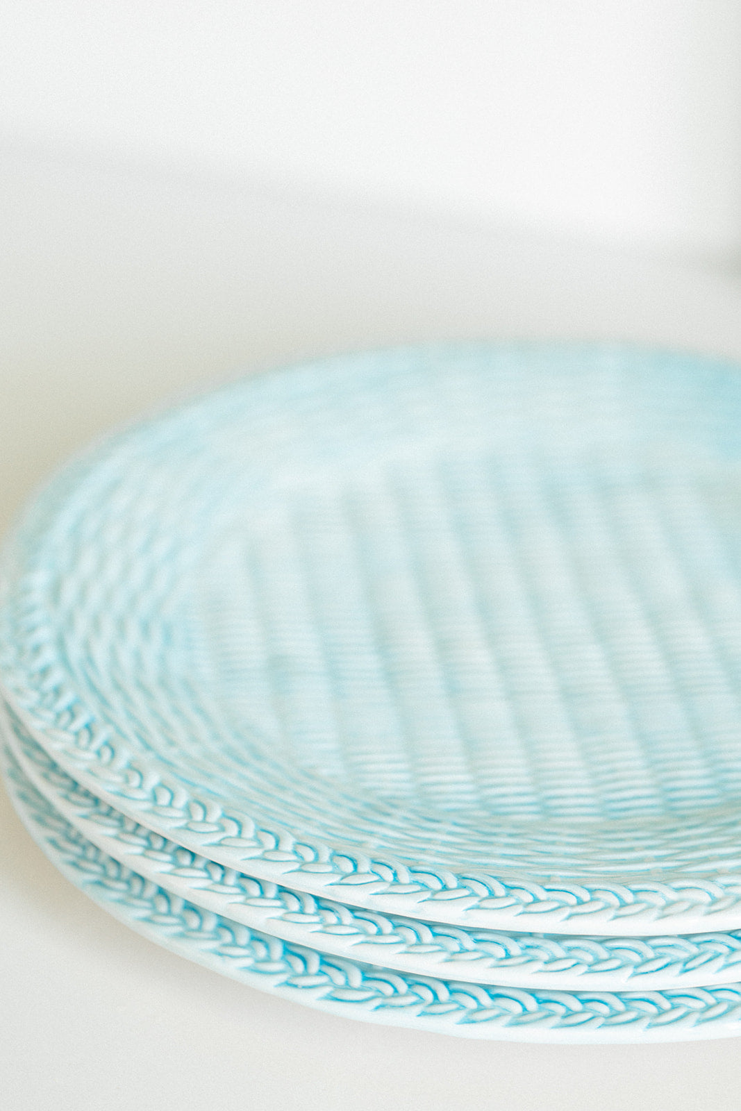 Blue Wicker Dinner Plate