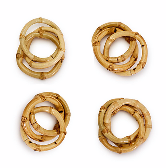 Bamboo Napkin Ring Set