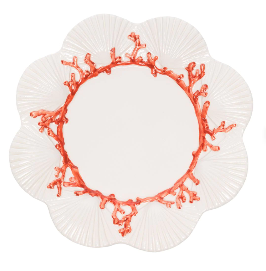 Coral and Shell Dinner Plate
