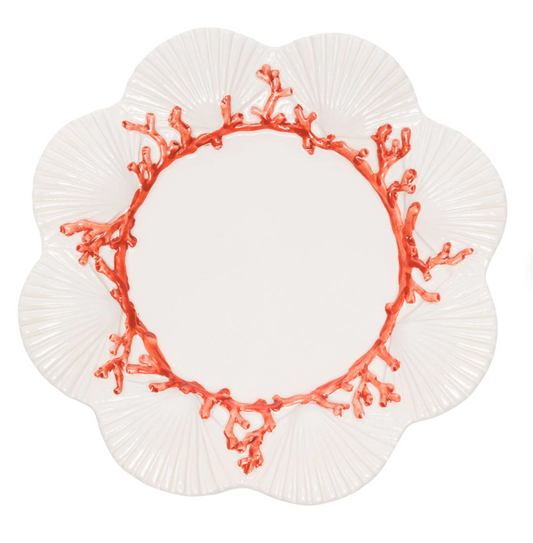 Coral and Shell Salad Plate