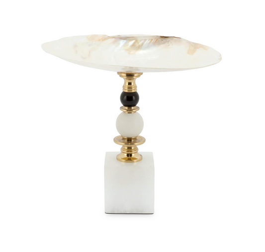 Alabaster and Shell Stand