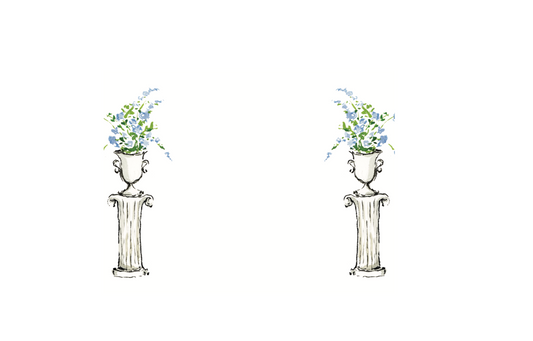 Blooming Pedestals Place Card Set