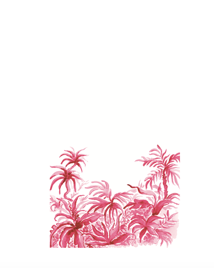 Jungle Boogie Menu Invitation Cards