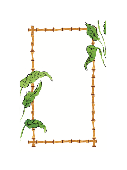 Bamboo Palm Menu Invitation Set