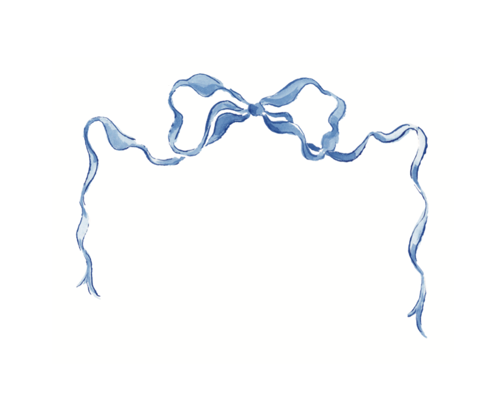 Blue Ribbon Placecard Set