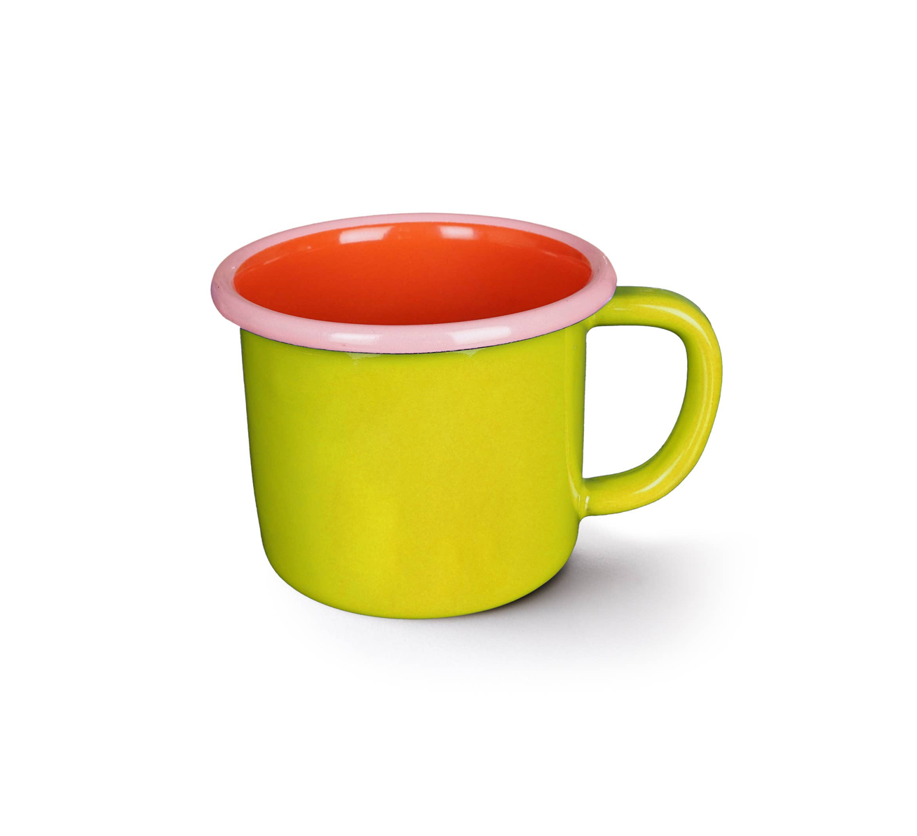 Chartreuse and Coral Colorama Mug