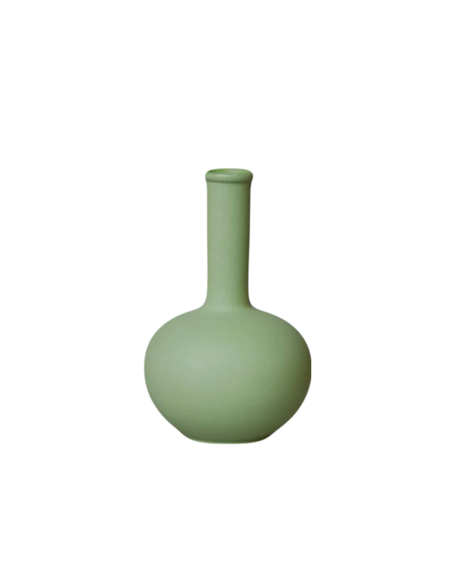 Matte Porcelain Mini Beauty Vase in Sage