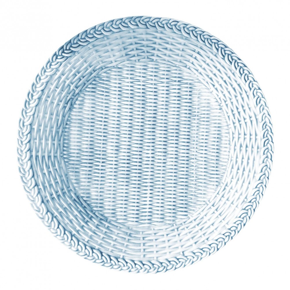 Blue Wicker Salad Plate