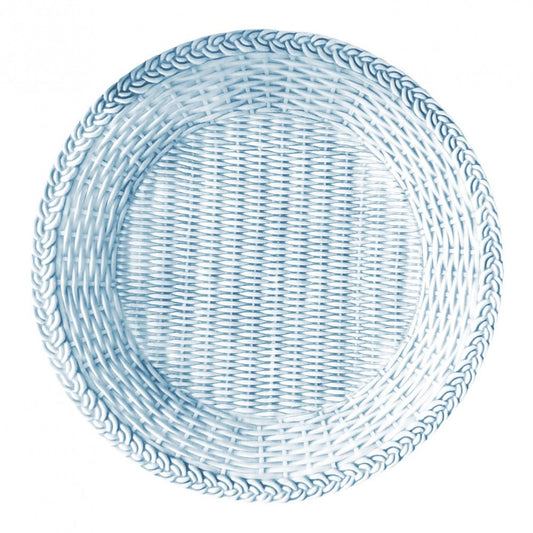 Blue Wicker Dinner Plate