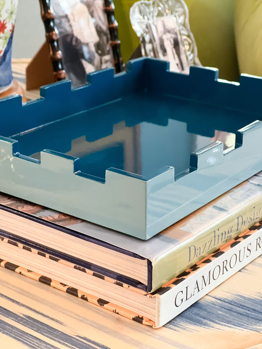 Small Lacquered Step Tray,  Cadet