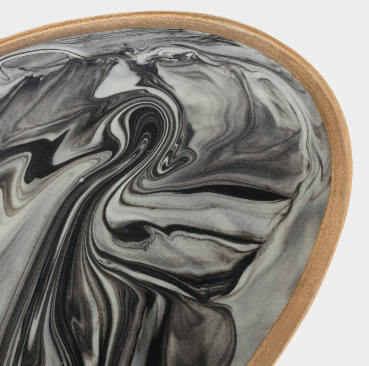 Black Marble Glaze Porcelain Trinket Dish