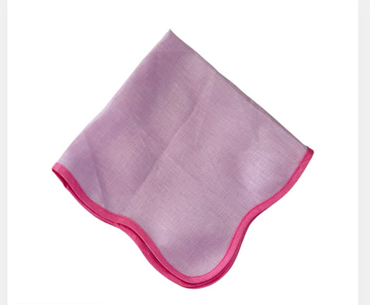 Set of 4 Wave Napkins, Lavender Pink