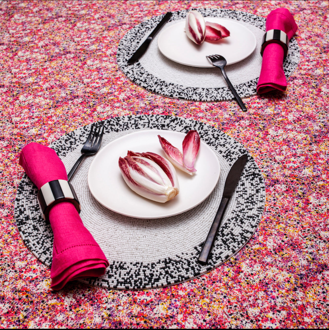 Black and White Napkin Ring