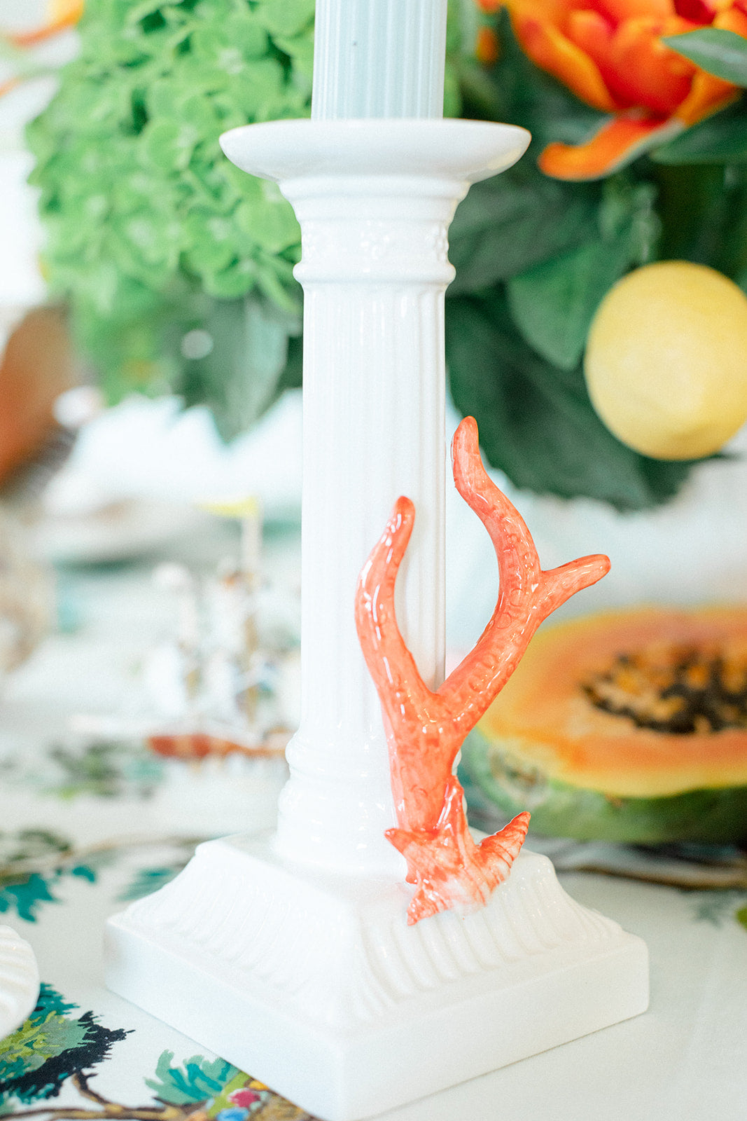 Coral Column Candlestick