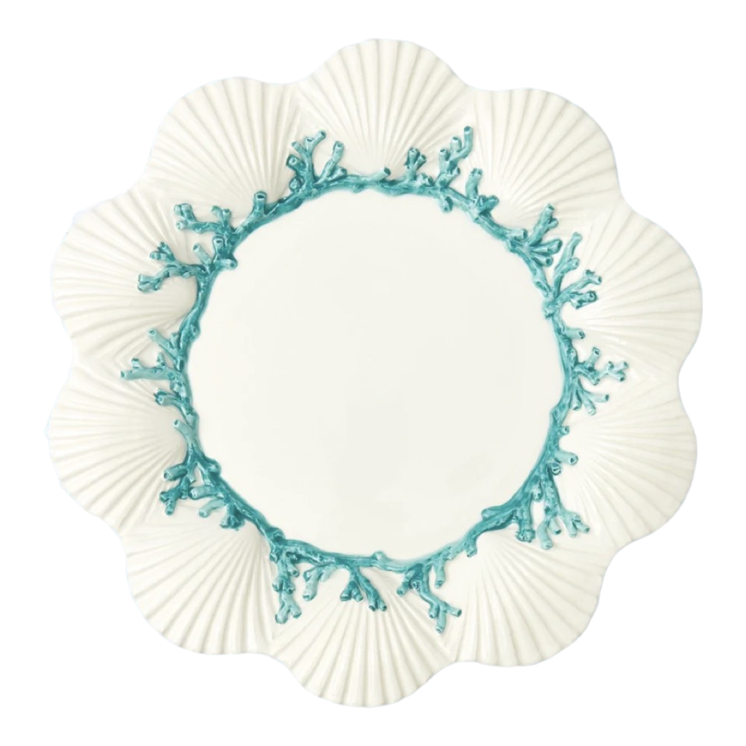 Aquamarine Coral Salad Plate