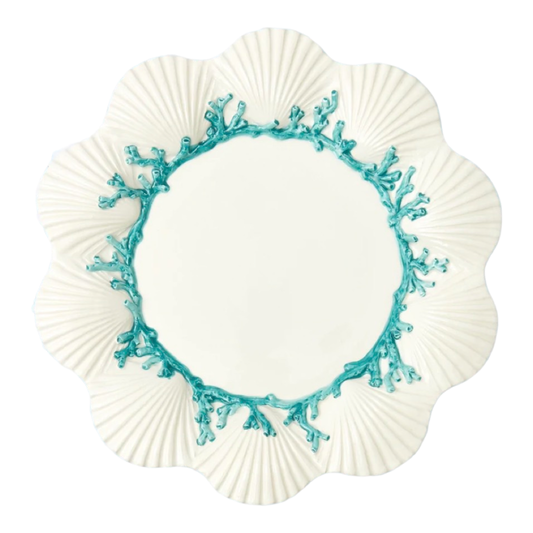 Aquamarine Coral Salad Plate