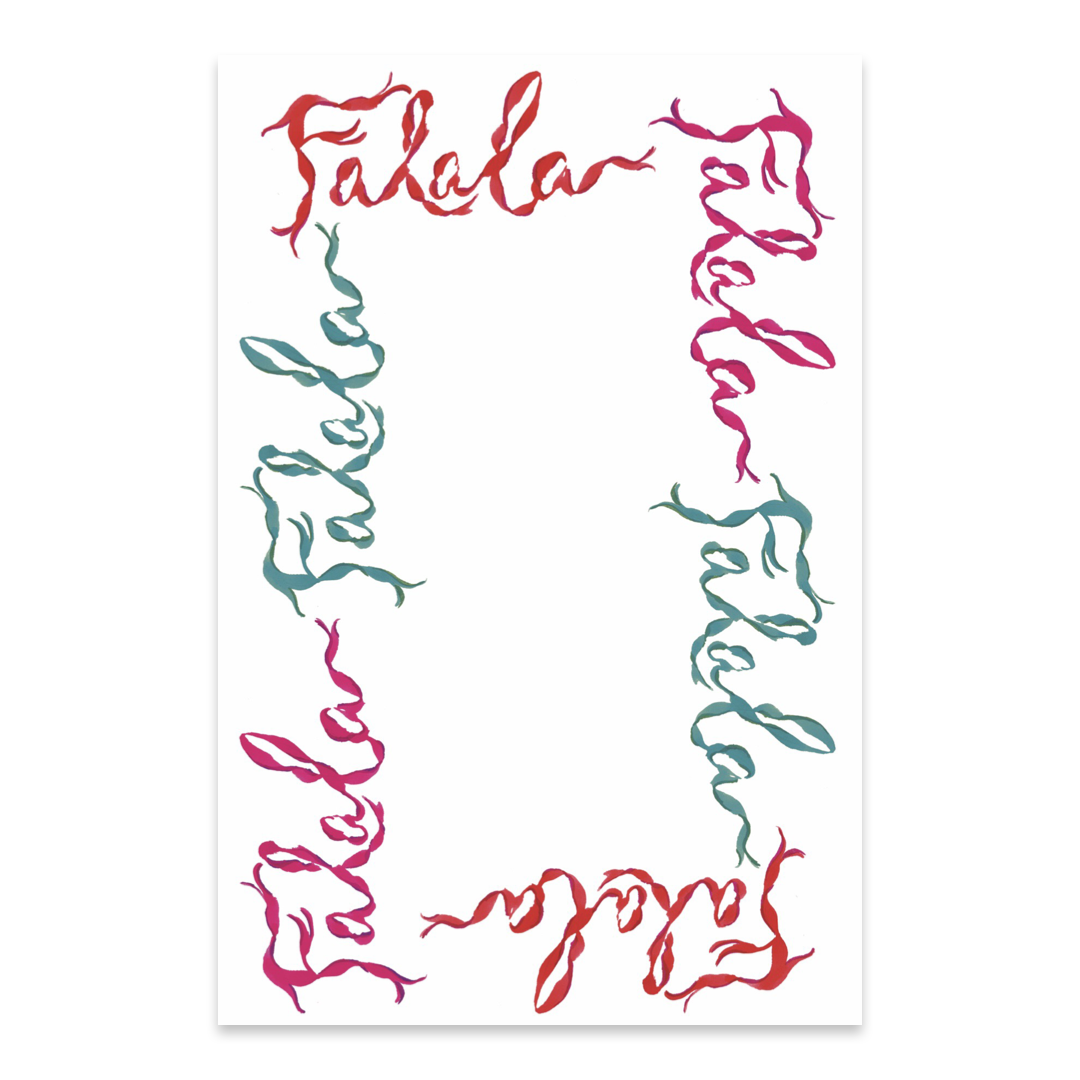 “ FA LA LA Ribbon” Invitation Menu Set