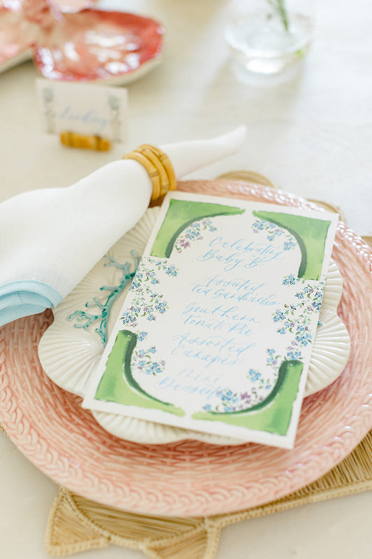 Boxwood Menu Invitation Set