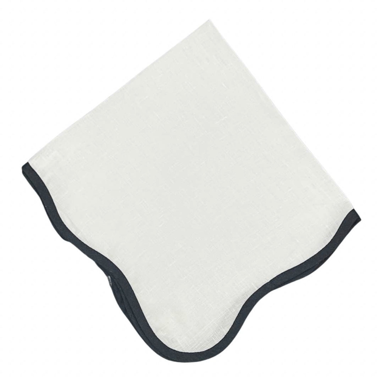 Set of 4 Wave Napkins, Black and White