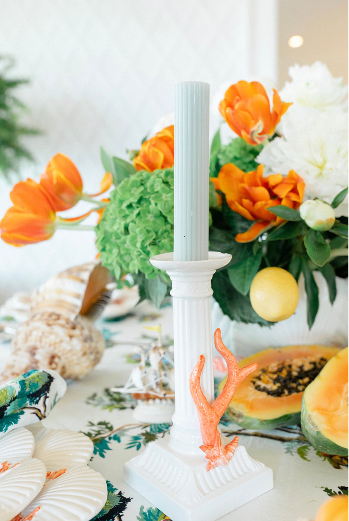 Coral Column Candlestick