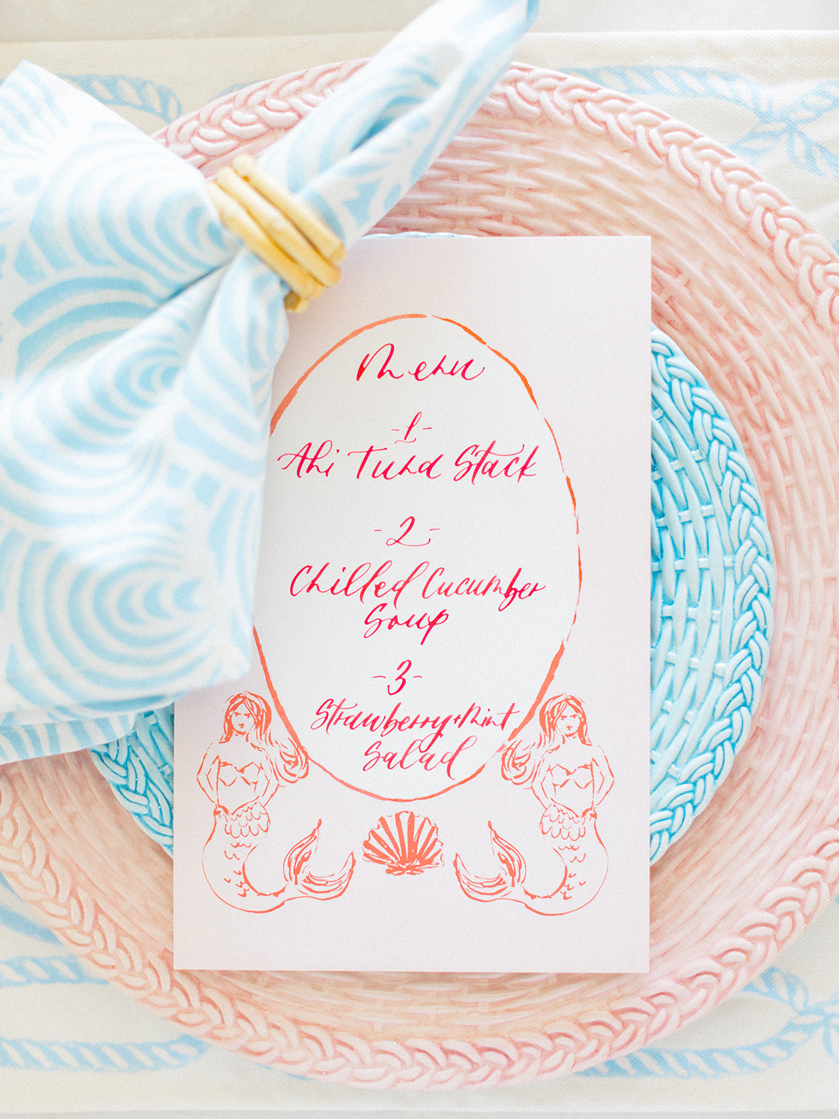 Pink Sirens Menu Invitation Set