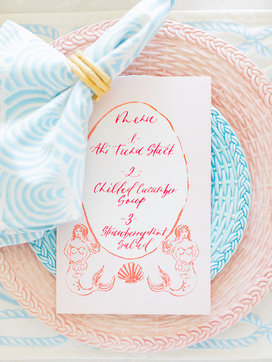 Pink Sirens Menu Invitation Set