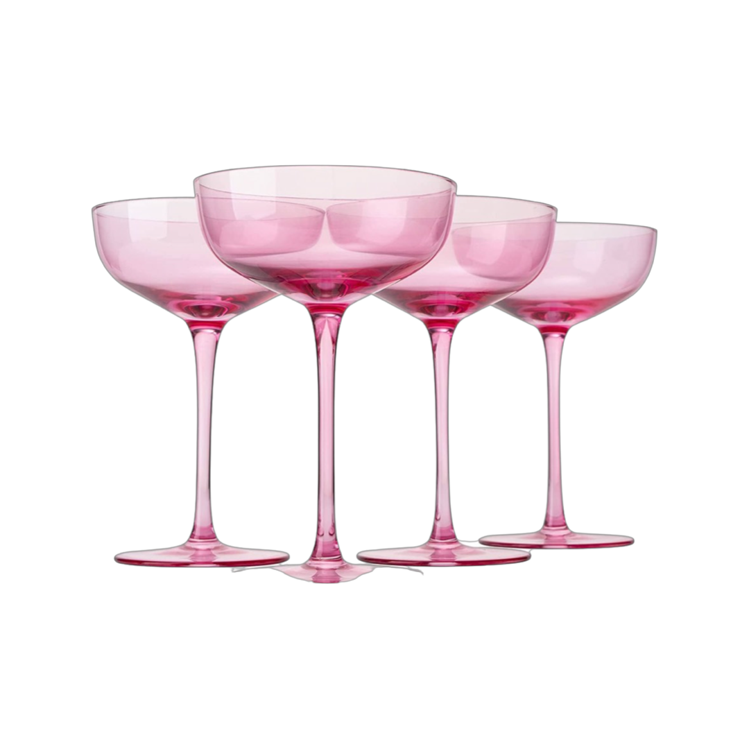 Coupe Glass Set, Peony