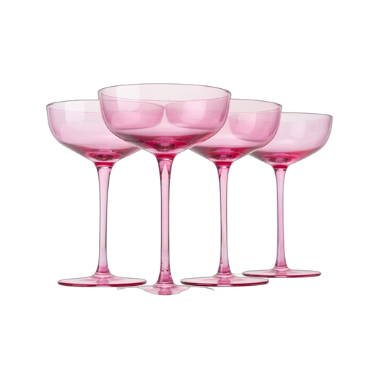 Coupe Glass Set, Peony
