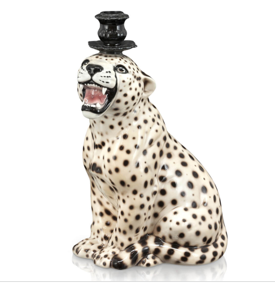 Cheetah Candle Holder