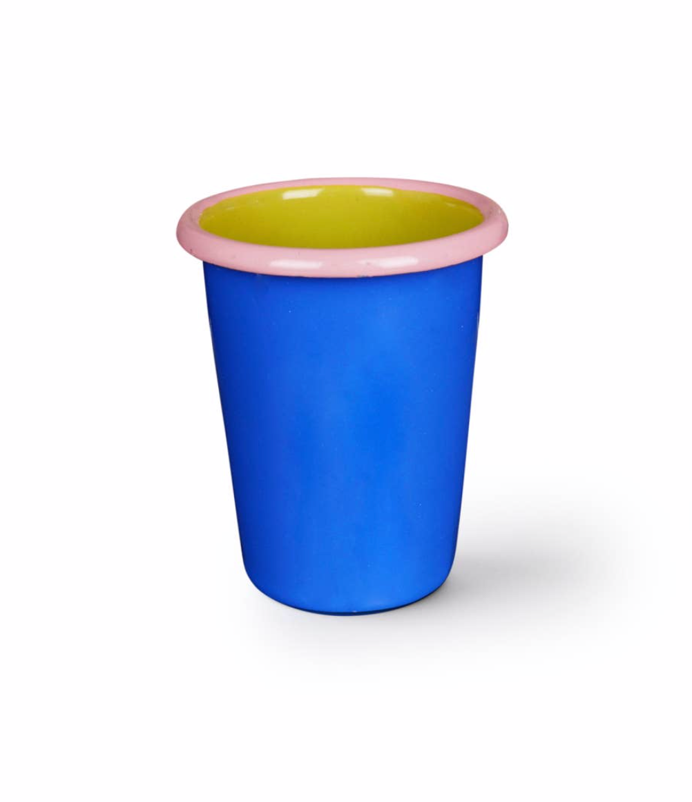 Electric Blue and Chartreuse Tumbler