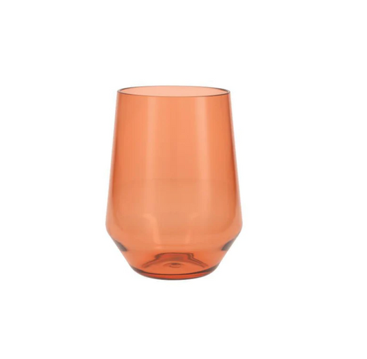 Sole Acrylic Wine Glass Orange