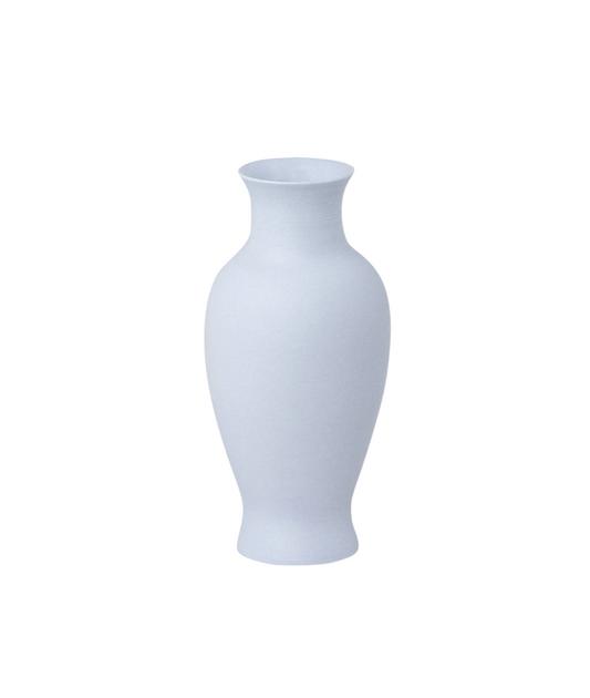 Matte Porcelain Mini Pear Vase in Lilac Grey