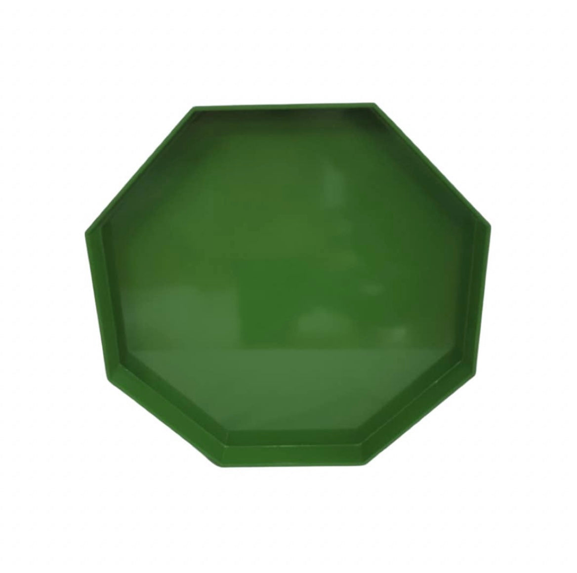 Emerald Octagonal Lacquered Tray Large