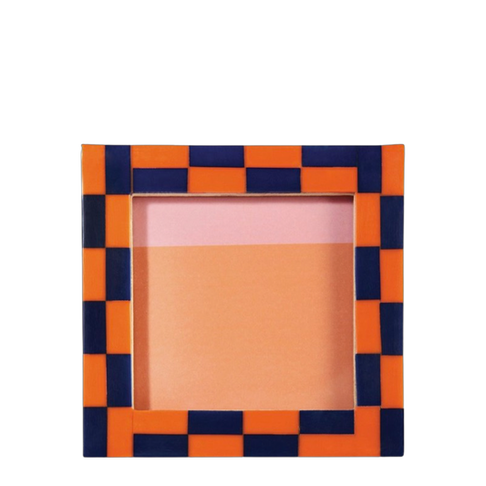 Orange and Navy Block Picture Frame