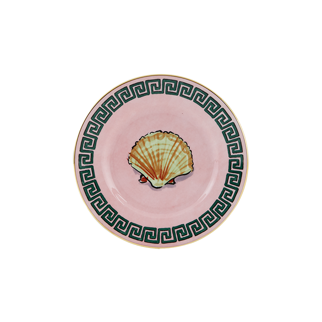 Pink Shell Bread Plate
