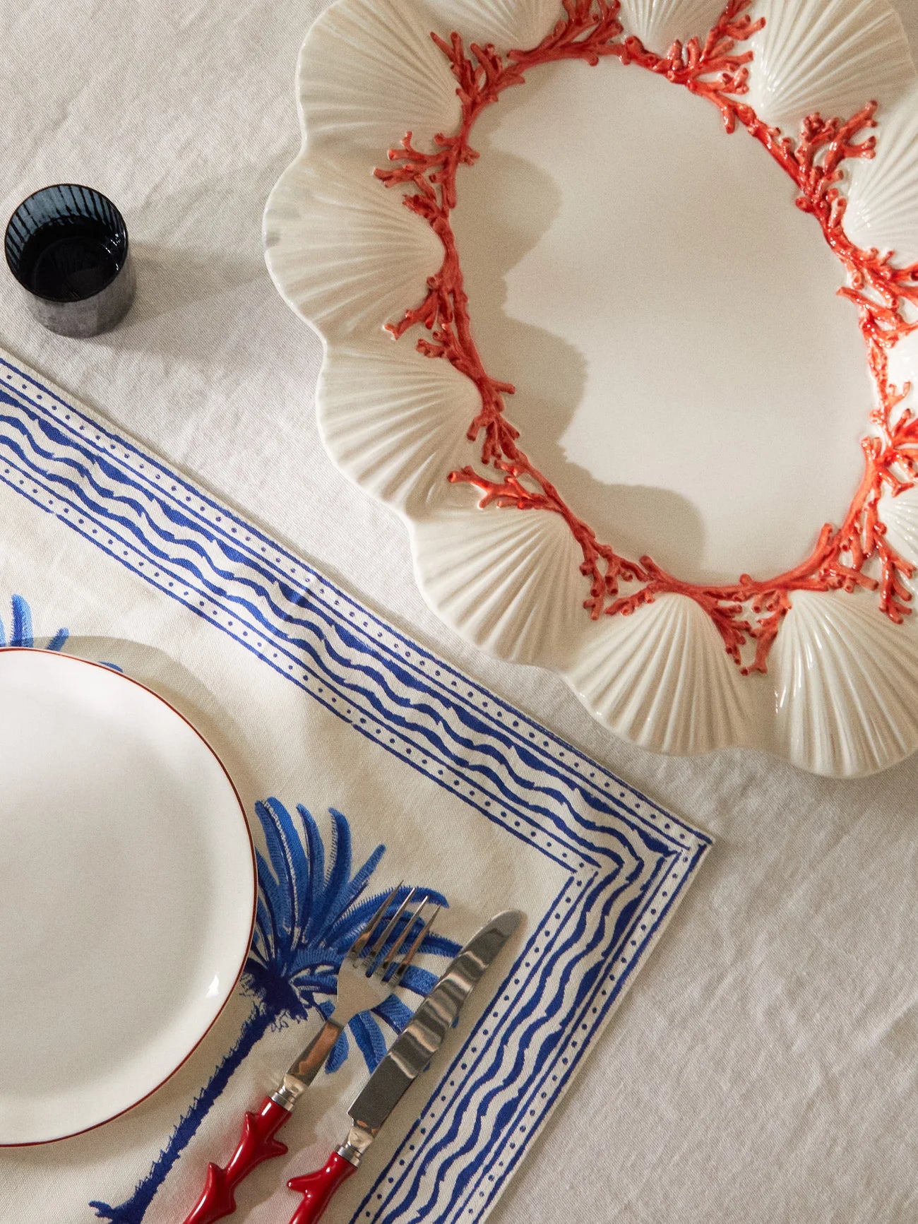 Coral and Shell Serving Platter