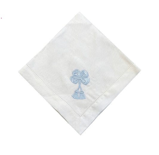 Tasseled Bow Embroidered Napkin