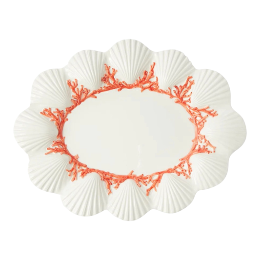 Coral and Shell Serving Platter