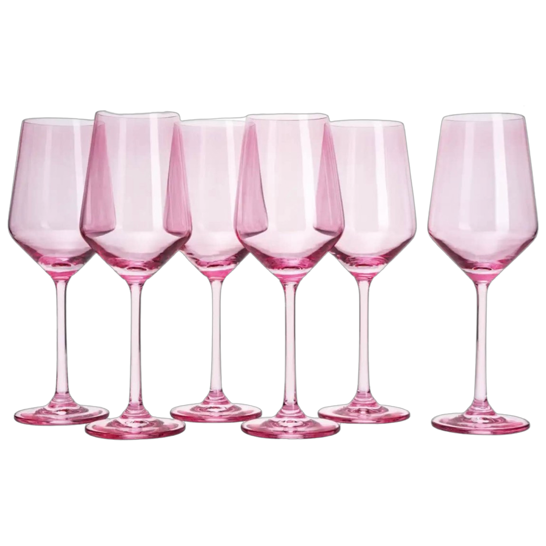 Wine Glass Set of Six, Peony