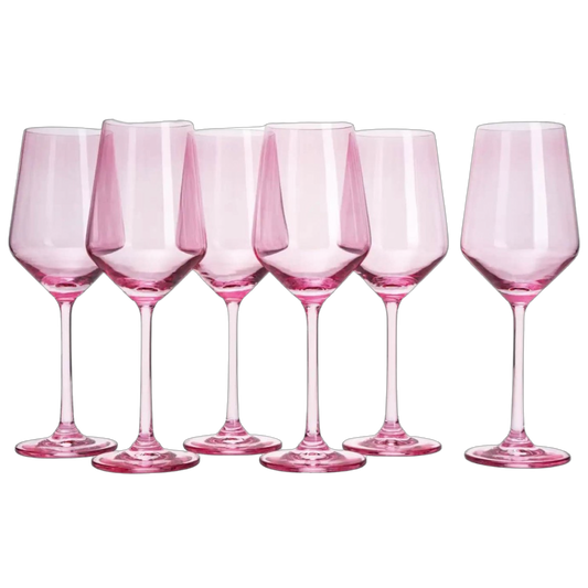 Wine Glass Set of Six, Peony
