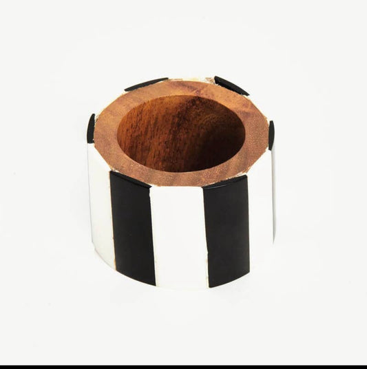 Black and White Napkin Ring